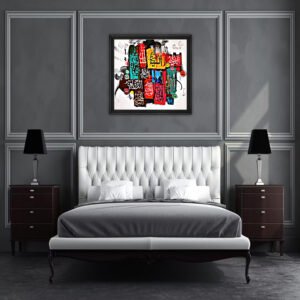 Names of Allah - Colorful Islamic Calligraphy Canvas Wall Art
